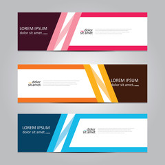 Vector abstract geometric design banner web template.