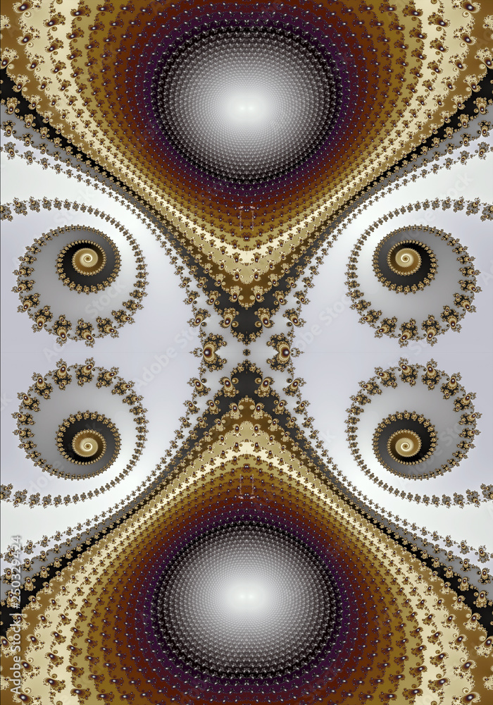 Poster artistic unique computer generated smooth abstract multicolored energetic curvy fractals artwork bac