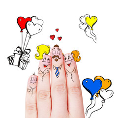 Finger Familie Konzept