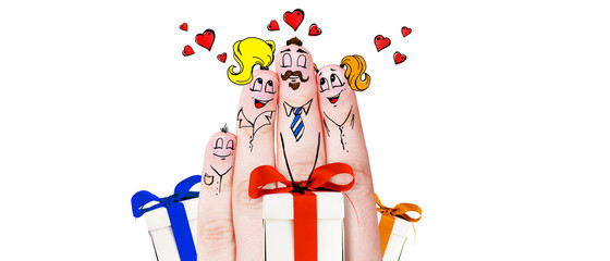 Finger Familie Konzept