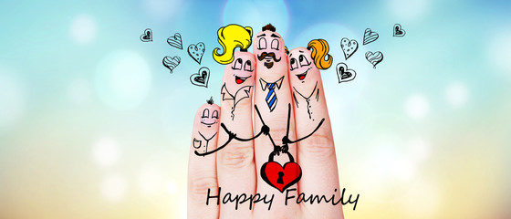 Finger Familie Konzept