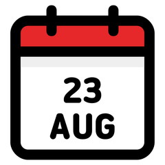 23. August - Calendar Icon - Vector Illustration