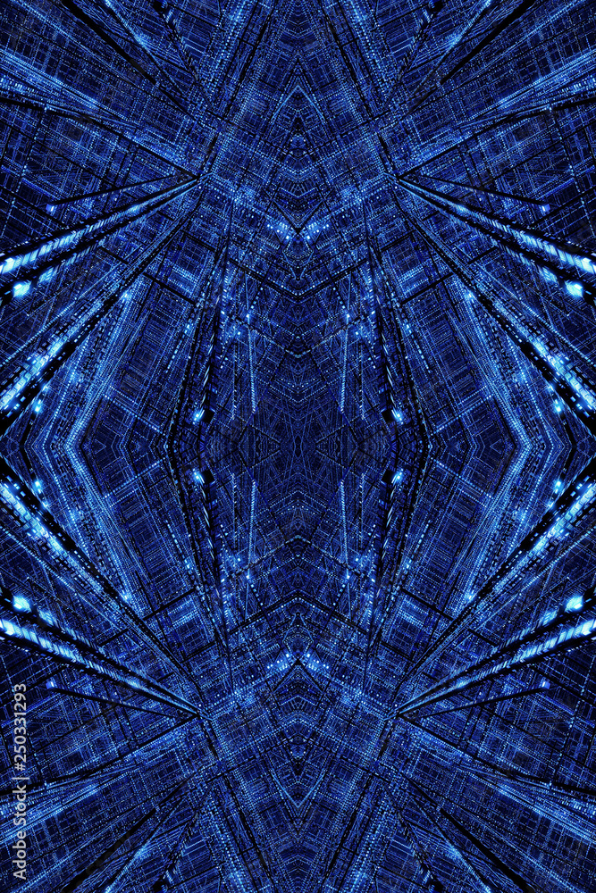Poster artistic abstract computer generated smooth modern futuristic fractals artwork