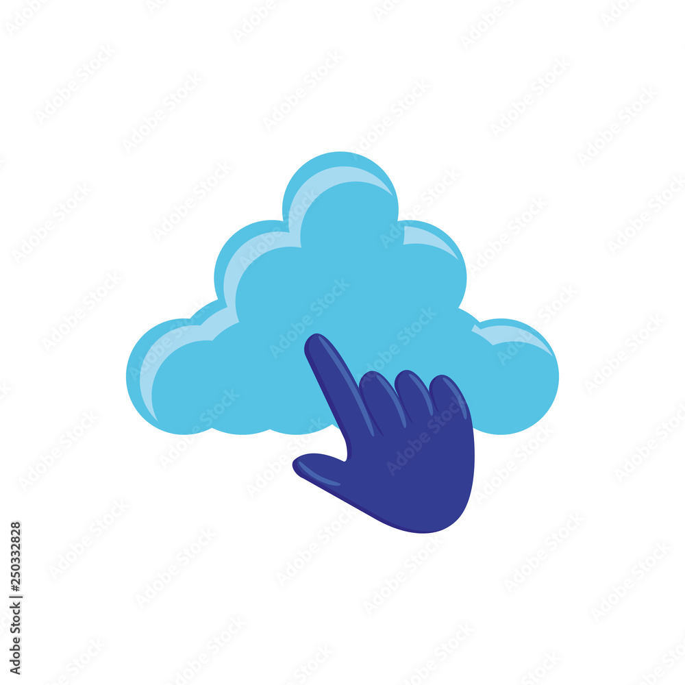 Poster cloud computing with pointer hand
