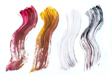 Abstraction for the background, drawing paint on a white isolated background, the whole frame