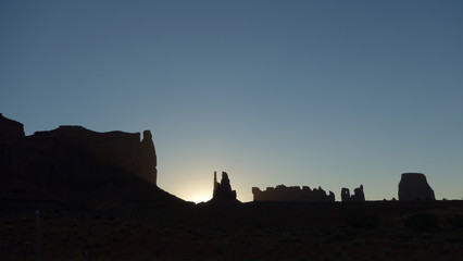 Sunrise over Monument Valley