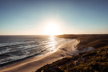 sunset on Australian coastline