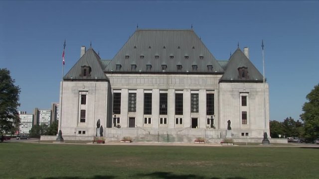 The Supreme court of Canada in west of Parliament Hill in Ottawa Canada