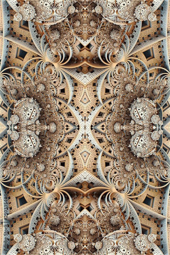 Poster artistic abstract smooth computer generated fractals artwork background