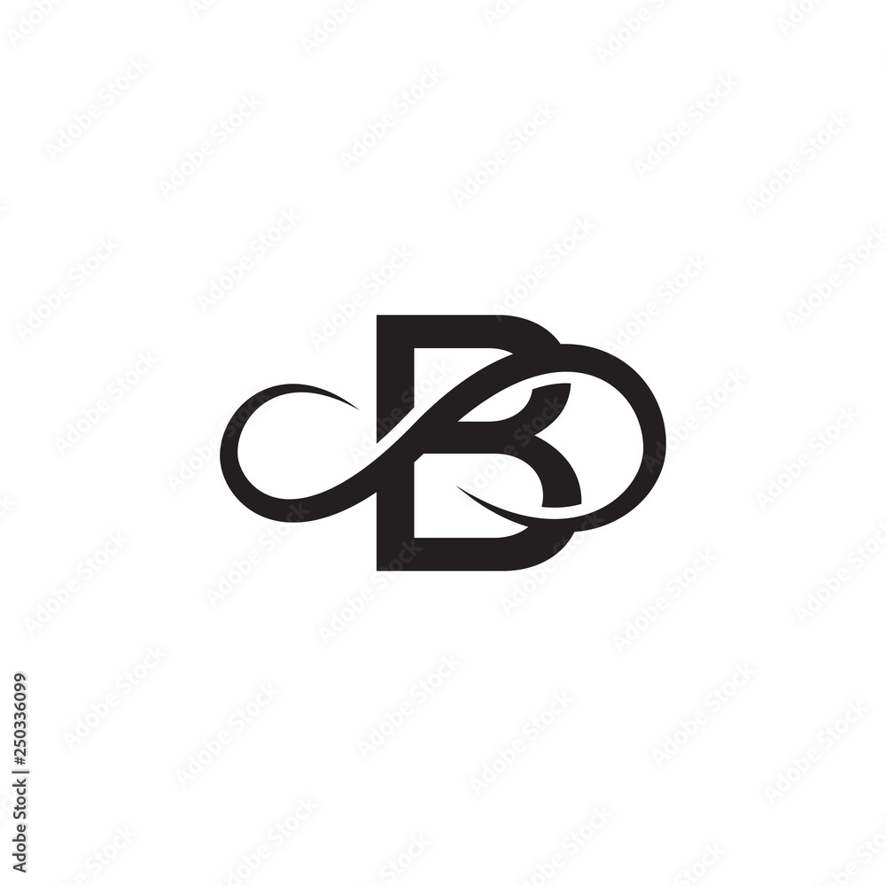 Wall mural infinity letter b logo vector