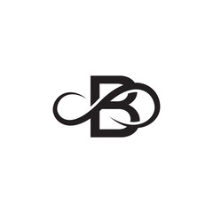 infinity letter b logo vector