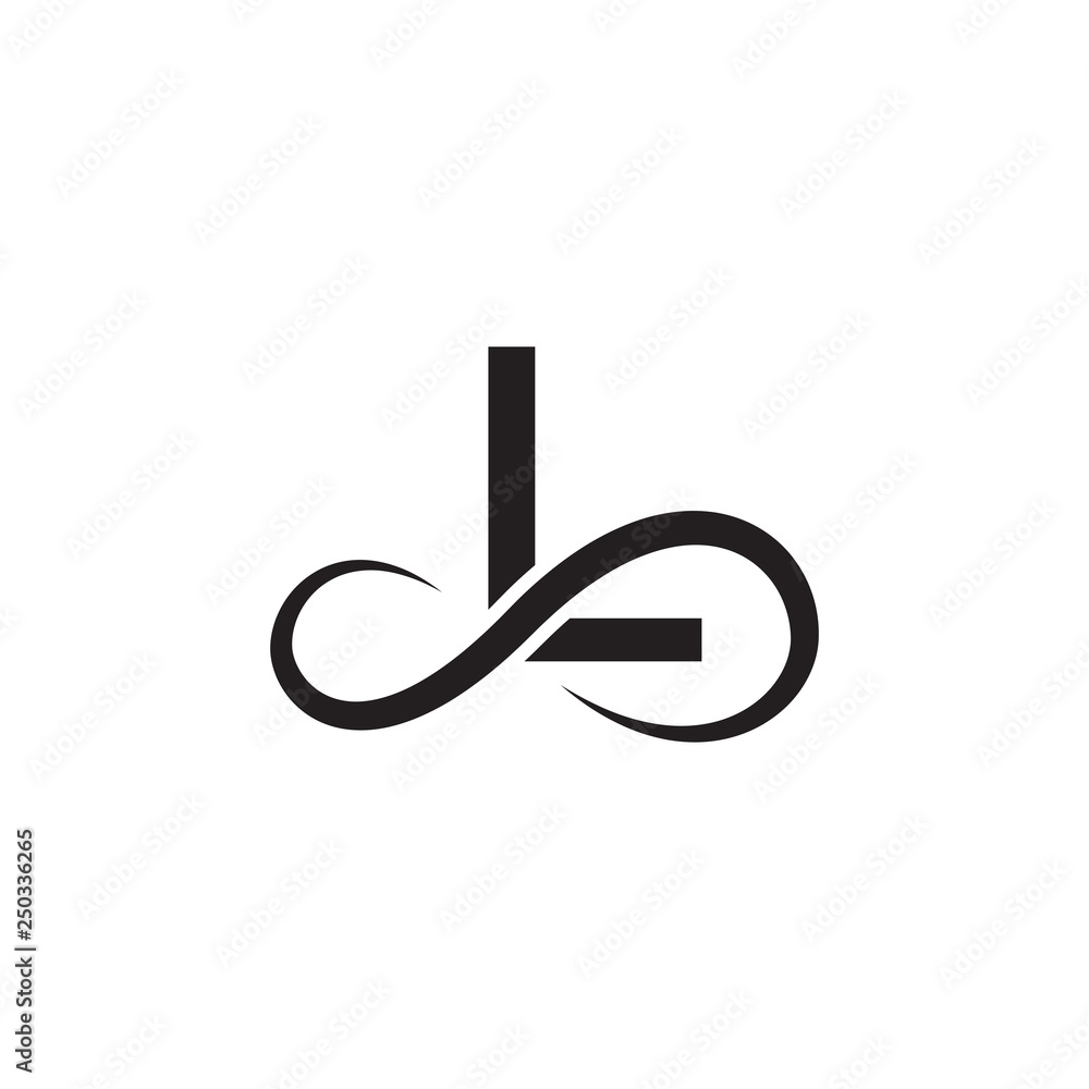 Wall mural infinity letter l logo vector