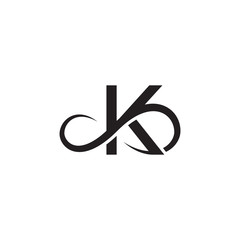 infinity letter k logo vector