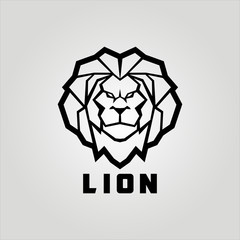 Lion head with mane outline cut out icon