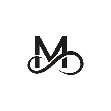 infinity letter m logo vector