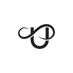 infinity letter u logo vector © liarocer