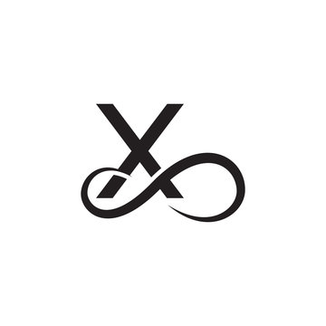 infinity letter x logo vector