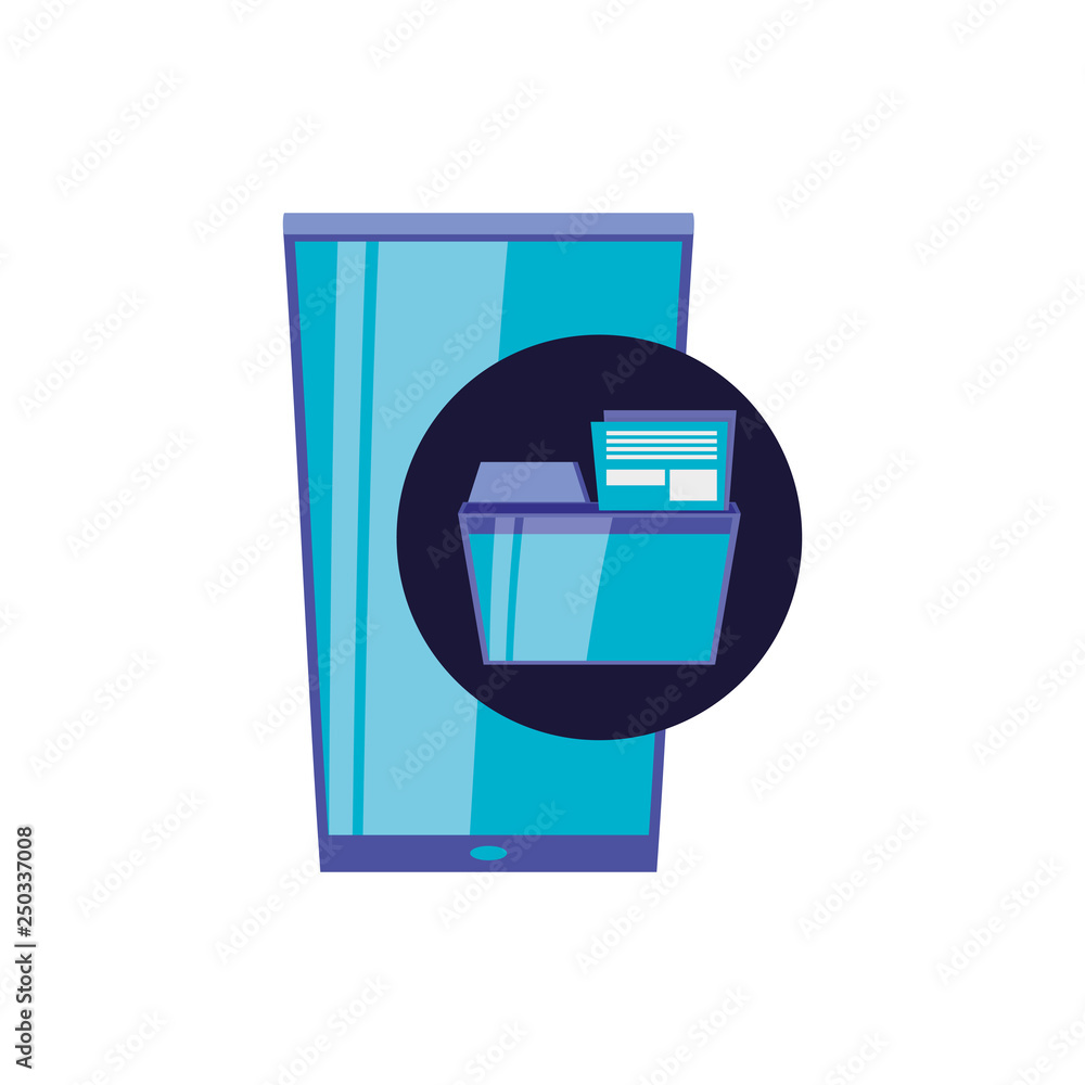 Poster smartphone device with folder document