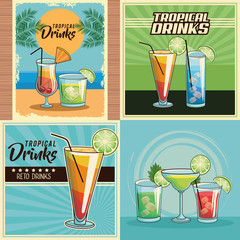 tropical cocktails poster