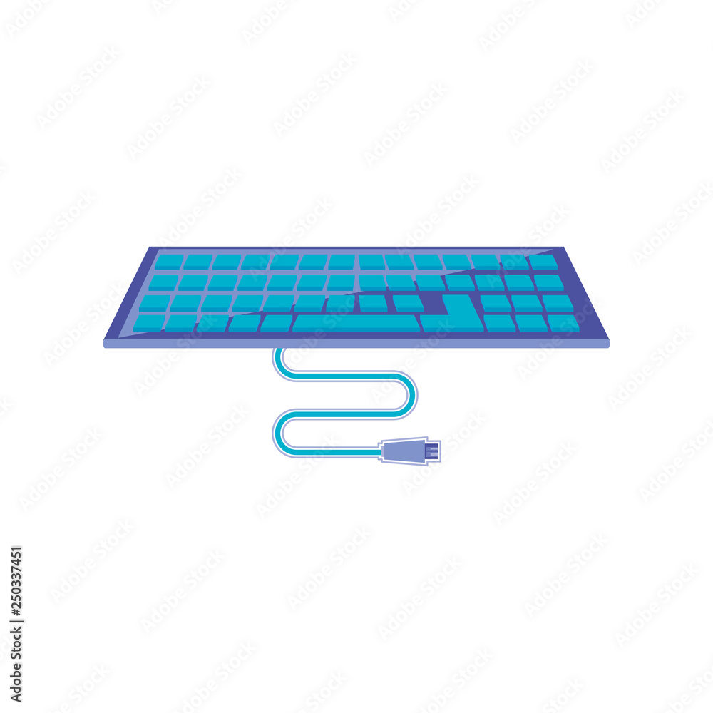 Poster keyboard computer isolated icon