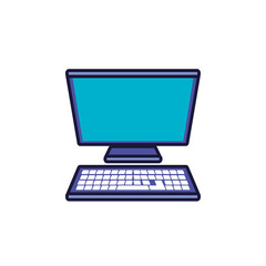 desktop computer isolated icon