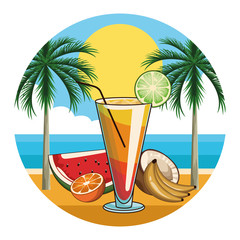 tropical cocktail drink icon