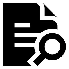 Document Research Vector Icon