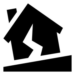 Earthquake Damage Vector Icon