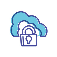 clouds computing with padlock protection