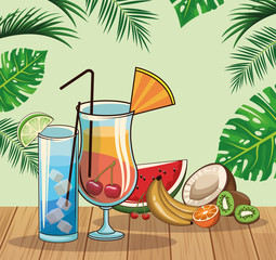 tropical cocktail drinks