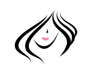 beauty natural woman face logo design 1