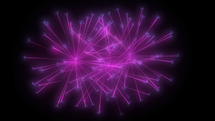 3d Fractal flower blooming. African Lily 3d render .  Computer generated procedural growth © vrx123