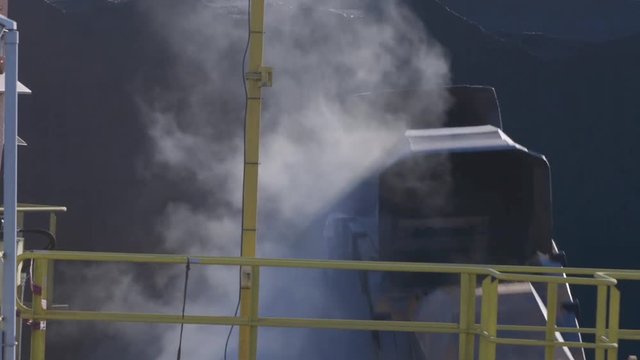 Coal stacker reclaimer bucket dumper spinning