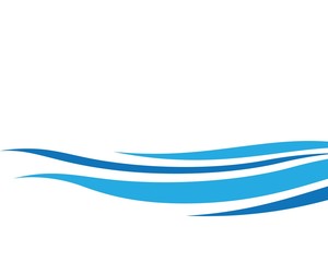 Obraz premium Water wave logo illustration