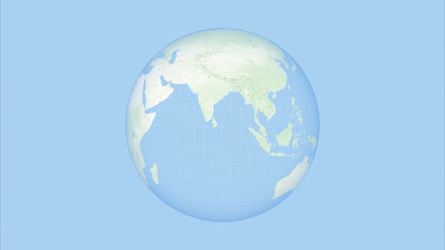 Zoom to Australia. State Borders and Capitals. World Zoom Into the Commonwealth of Australia - Planet Earth. Political Borders of Neighbouring Countries: Papua New Guinea, Indonesia, East Timor. 4k.