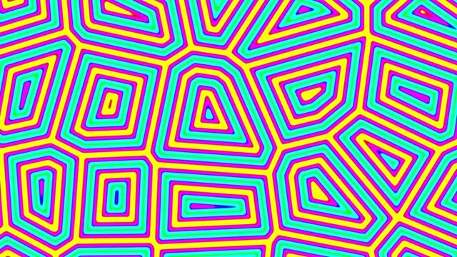 Colorful Abstract Turtle Shell Fluid Cells Retro Motion Background Loop 1