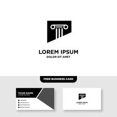 Obraz premium Law Firm Logo - Vector, Free Bussines Card Mockup