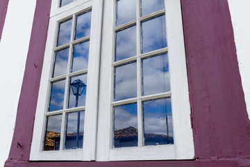 Detalhe de janela de casa colonial de Santa Luzia, Região Metropolitana de Belo Horizonte