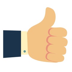 Thumb up symbol, finger up icon vector illustration. like.