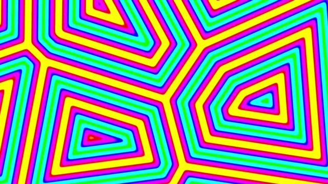 Colorful Abstract Turtle Shell Fluid Cells Retro Motion Background Loop 3