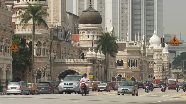 View of Sultan Abdul Samad building in Kuala Lumpur, Malaysia