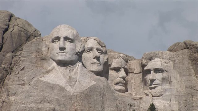 View of Mount Rushmore National Memorial in South Dakota United States