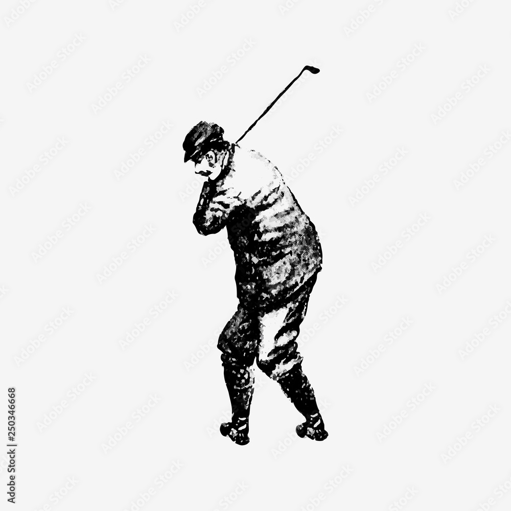 Canvas Prints vintage golfer