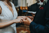 Bride and groom at the altar