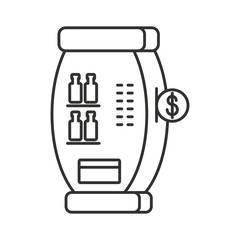 vending machine of bottled drinks isolated icon