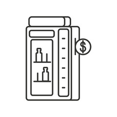 vending machine of bottled drinks isolated icon