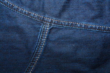 Naklejka premium Shabby denim texture for background. Blue jeans 