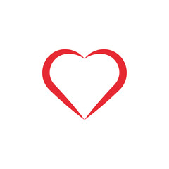 Love heart icon design template vector isolated