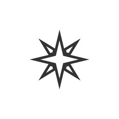 Compass icon design template vector isolated