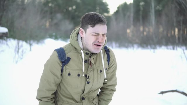 The guy sprayed pepper spray in his face. The concept of self-defense weapon check on yourself